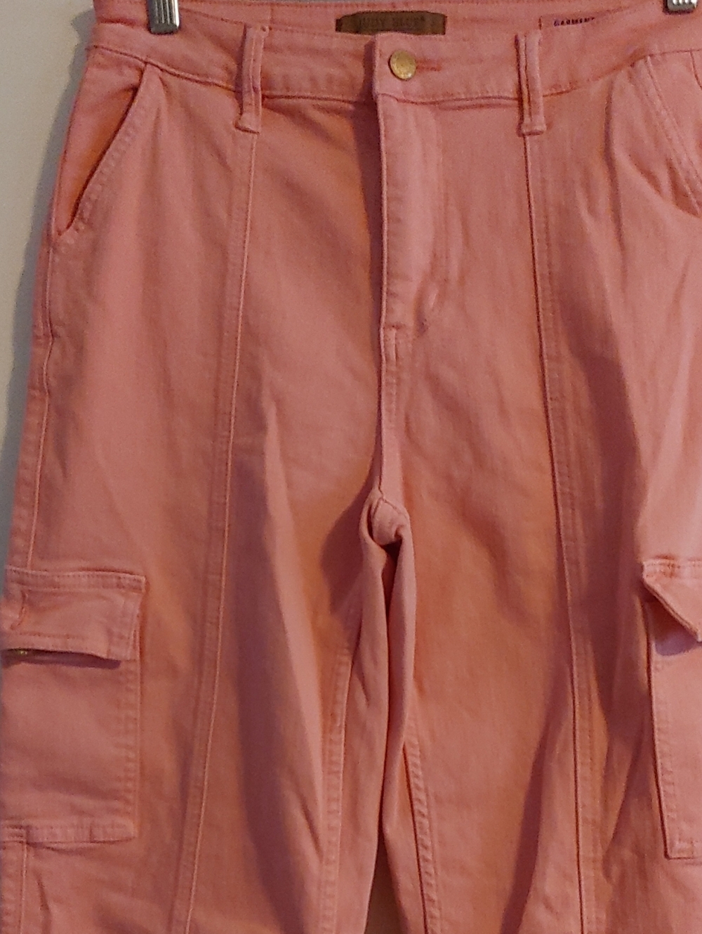 Judy Blue Light Pink Denim Jeans with Branded Button